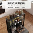 thumbnail image 3 of KirKical Mini Fridge Stand Shelf with Storage, Bakers Rack Coffee Bar Table Microwave Oven Stand with Mini Fridge Space for Home Kitchen Dorm, Slate Grey, 3 of 9