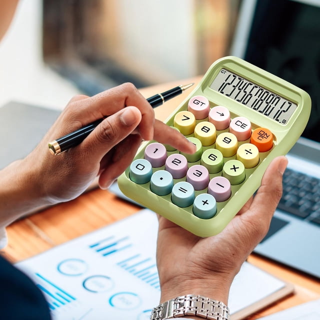 Calculators Desktop,Digit Desk Calculator, Standard Function Calculator Pocket Scientific Calculators,Dopamine Calculator Multifunctional Computing Mechanical Keyboard Elementary School Computer