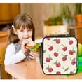 thumbnail image 6 of Square Lunch Bag 10.5*3.5*9.5 Inches Cooler Bag Lunch Bag Insulation Portable Durable Fashion Lovely Cherry, 6 of 6