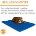 thumbnail image 4 of Cool Bed III Dog Cooling Mat, Indoor Outdoor Cooling Beds for Large Dogs, Chilling Pet Pad for in Home, Outdoor Houses, Crates, Yards, Porches - Large 44 X 32in Chill Blue, 4 of 5