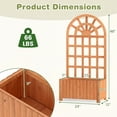 thumbnail image 3 of ELLEGNT 1 PCS Wooden Raised Garden Bed with Trellis – 48" Planter Box, Drainage Holes Brown, 3 of 9