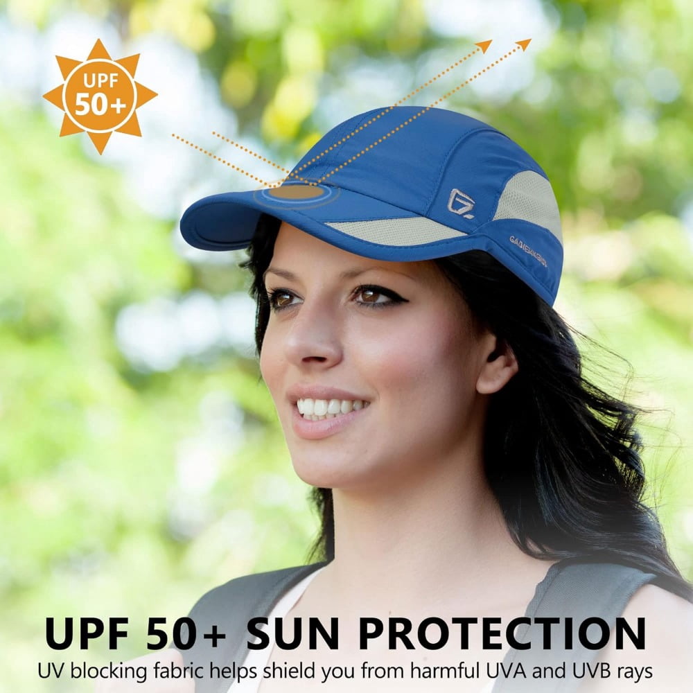 GADIEMKENSD Quick Dry Sports Hat - Lightweight Breathable Run Cap With UPF 50+ Sun Protection (Navy) - View #5