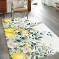 thumbnail image 3 of Non-Slip Rug Pad Rugs Spring Watercolor Lemon Flower Rectangle Area Rugs 3x5Ft Soft Carpet Pads for Living Room Kids Room, Green Leaves Floral on White, 3 of 9