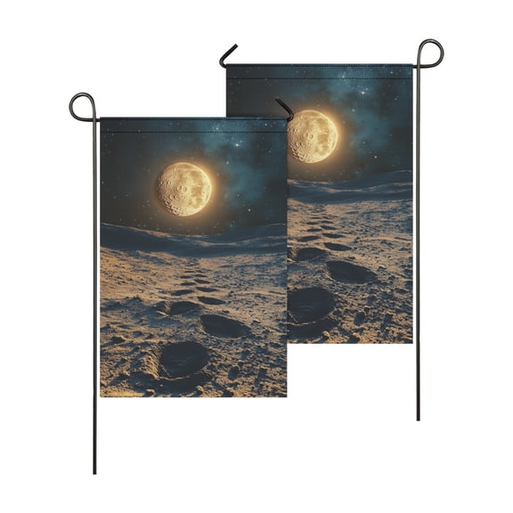 Hanmun Garden Flag Colorful Cosmic Space Banner Double Sided Outdoor Lawn Home Decoration 12x18