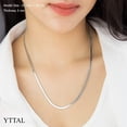 thumbnail image 2 of Gifts For Women YTTAL Stainless Steel Flat Herringbone Snake Chain Necklace for Men & Women 5MM Gold Plated Necklace, 2 of 12