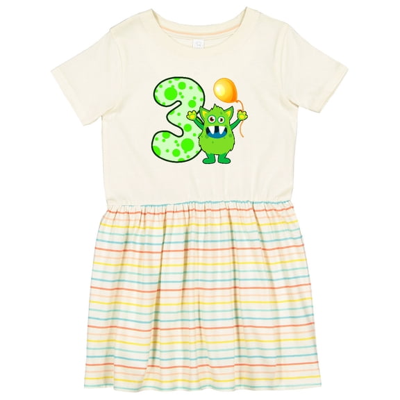Inktastic 3rd Birthday Monster Girls Toddler Dress