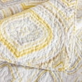thumbnail image 5 of 100% high-density Cotton Embroidered Quilt, Bedspreads/Comforter set, light weight cozy and soft. Queen.Color;Yellow/White, 5 of 5