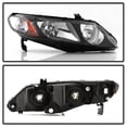 thumbnail image 2 of AKKON - For Black 06-11 Honda Civic 4 Doors Sedan Headlights Front Lamps Direct Replacement Left + Right Pair, 2 of 6
