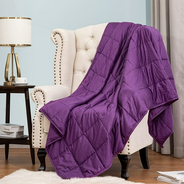 Purple weighted blanket deals