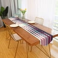 thumbnail image 5 of GZHJMY Table Runner 13x70 Inch, Geometric Plaid Striped Table Runner for Dining Kitchen Wedding Party Decoractions Home Decor, 5 of 7