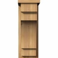 thumbnail image 2 of 8"W x 14"D x 22"H Mediterranean Rough Sawn Corbel w/Backplate, Western Red Cedar, 2 of 9