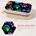 thumbnail image 5 of Dog Paw Print Velvet Portable Travel Organizer with Removable Compartment - Gift with Bracelet Holder, Jewelry Box, and Jewelry Organizer, 5 of 7