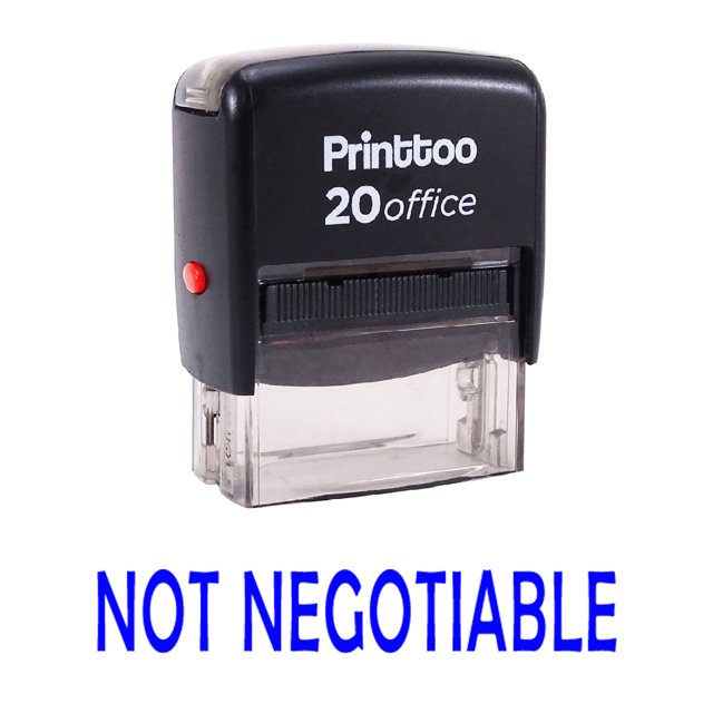 Printtoo NOT NEGOTIABLE Self Inking Rubber Stamp Office Stationary Stamp-Blue