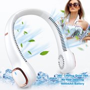 Portable Neck Fan, Personal Cooling Fan, 4000mah Rechargeable Battery Powered Bladeless Fan with 3 Speeds Outdoor, Office, Travel