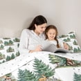 thumbnail image 4 of Manfei Cartoon Deer Pattern Full Size Comforter Sets,Kawaii Fox Bedding Comforter Set,White,Reversible,3 Pieces,1 Comforter and 2 Pillowcases, 4 of 7