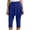 Blue, variant on Women's Skirted Leggings - Flared Hem, 7/8 Length, Stretchy Fabric, Versatile for Gym/Casual