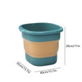 thumbnail image 3 of Foldable Foot Bath Bucket | Large Portable Foot Soaking Tub with Heat Retention | Collapsible Design for Easy Storage | 40x35x28cm Green Silicone Foot Spa for Home Office Gym Use, 3 of 6