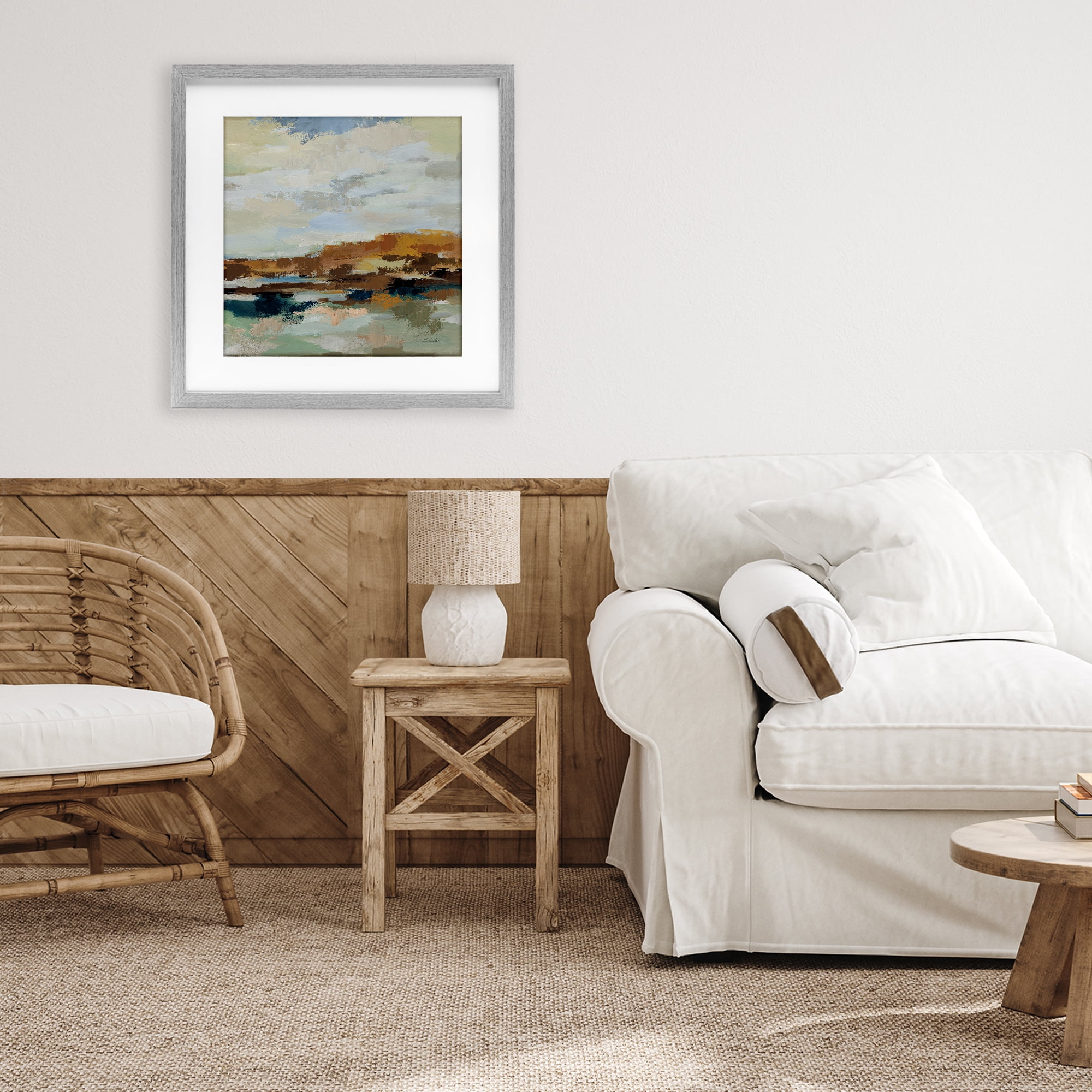 Stupell Industries American West Distortion Gray Framed Print Under Glass, design by Silvia Vassileva
