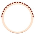 thumbnail image 5 of 0.29 ct Brilliant Princess Cut Natural Garnet 14k Rose Gold Stackable Band SZ 7.5, 5 of 6