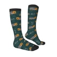 thumbnail image 3 of Vsdgher Big Machine Print Thigh High Socks Extra Long Stretchy Sock Women Over Knee High Opaque Stocking Daily Wear, 3 of 5