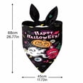 thumbnail image 3 of 4 Patterns Halloween Dog Bandana Single Pack Pet Bib,Colorful Triangle Scarf Double Sided Large Size Pet Bandana for Medium Large Dogs Cats,Halloween Party Costume Decor Fall Decor, 3 of 6