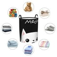 thumbnail image 6 of Haiem Cat Meow Leather Dirty Clothes Laundry Basket,Sturdy & Waterproof,Collapsible Round Design For Efficient Space Management,Multi-Purpose Storage Basket, 6 of 8