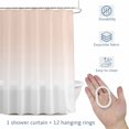 thumbnail image 2 of Dreamy Peach 36x72 Inches Waterproof Shower Curtain, Pink and White Gradient Bath Curtain Set with 12 Hooks Washable Shower Curtains for Bathroom Bathtub Decor, 2 of 9