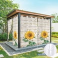 thumbnail image 6 of Outdoor Curtains for Patio Waterproof, Sunflower Outdoor Privacy Panels Grommet, Yellow Summer Botanical Bee Vintage Wooden Blackout Outside Curtains for Porch/Cabana/Pergola/Gazebo 54"x95", 2 Panels, 6 of 8