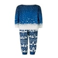 thumbnail image 3 of Family Matching Christmas Pajamas Set   Snowflake Tree Print Long Sleeve Tops Long Pants for Parents Kids, 3 of 7