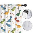 thumbnail image 4 of Blackout Kids Curtains,White Dinosaurs Bones Footprints Pattern Childrens Insulated Curtains Set Of 2,Bedroom Essentials,Toddler Room Decor 42"x54", 4 of 5