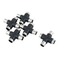 thumbnail image 1 of 5 Pcs DVB-T TV PAL 2 Male to 2 Female T Antenna RF Adapter Connector Black, 1 of 4