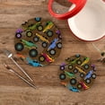thumbnail image 2 of SKYSONIC Cartoon Monster Truck Pot Holders Trivets, 2 Pcs Heat Resistant Trivets,Unique Off Road Car Cotton Thread Weave Mats for Hot Pads Pans Pot Bowl Teapot for Kitchen Decor, 2 of 7