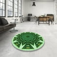 thumbnail image 3 of Ahgly Company Indoor Rectangle Patterned Deep Emerald Green Area Rugs, 2' x 5', 3 of 6