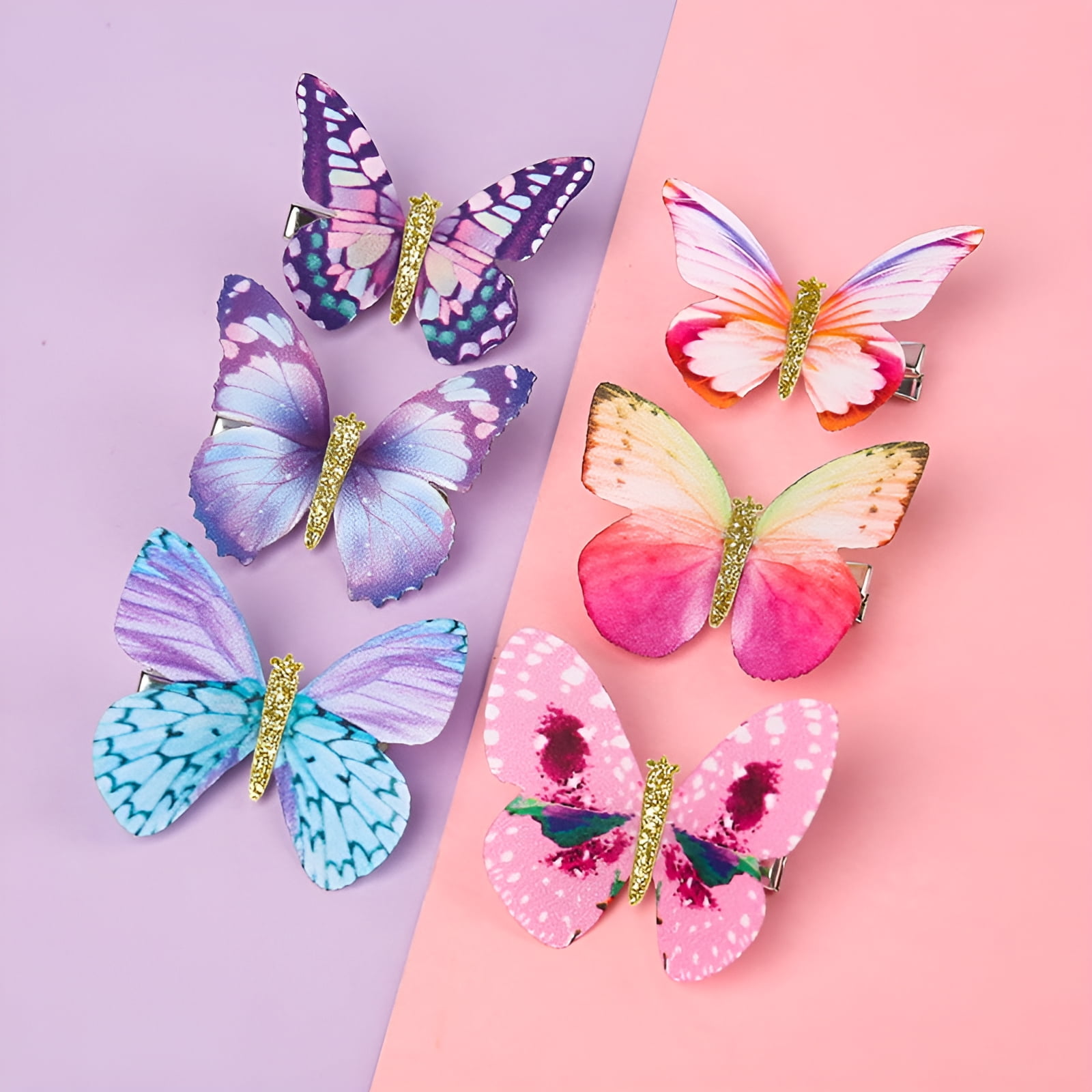 Qweryboo 18 Pcs Butterfly Hair Clips, Hair Snap Clips Barrettes for Baby Girls Hair Accessories (Fresh Styles)