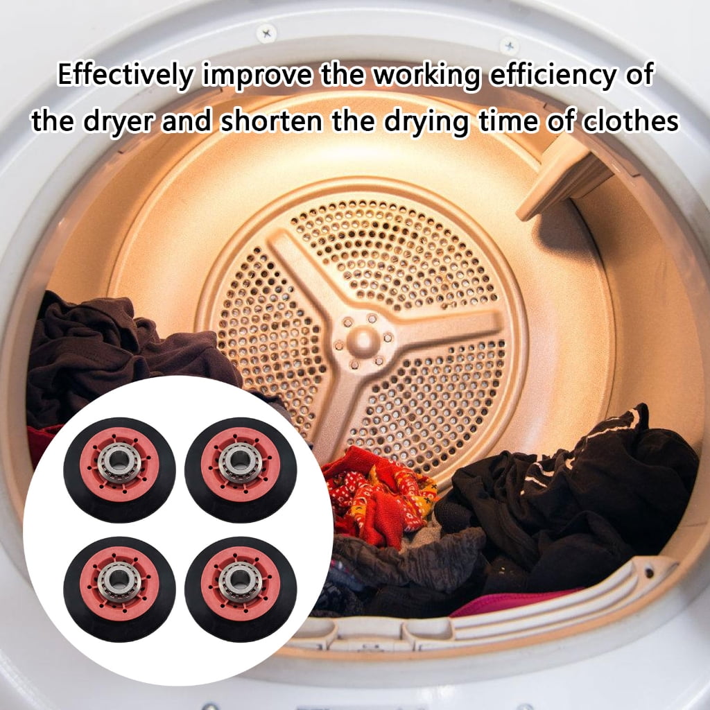 4 Pieces Replacement Drum Rollers for Efficient Drying 8536974 Drum Support Easy Installation Home Appliance Parts