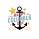 thumbnail image 2 of Happy Columbus Day" Women's Fashion Tee - Casual Crew Neck Short Sleeve, Comfortable Summer Top with Stretchy Polyester Blend, 2 of 6