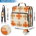 thumbnail image 2 of FORMRS Zipper Binder with Shoulder Strap 2-inch Ring 500 Sheet Capacity File Bag, Beige Geometric Pattern, 2 of 5