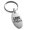 Silver, variant on Stainless Steel Love the Here and Now Engraved Small Oval Charm Keychain Keyring