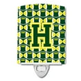 thumbnail image 1 of Carolines Treasures CJ1075-HCNL Letter H Football Green & Yellow Ceramic Night Light, 1 of 1