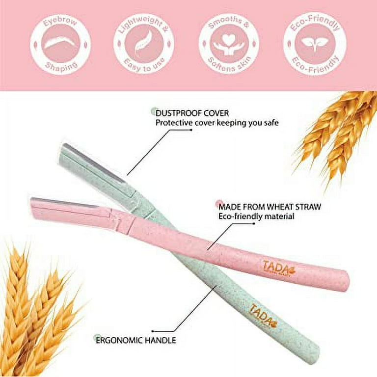 TADA Natural Beauty 12 Pcs Pink Razors for Face Eyebrow Face I