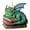 Green, variant on Green Dragon on Books Flat Acrylic Ornament, 3.5 Inch Sleeping Dragon Hanging Charm for Christmas Tree - Funny 2D Animal Decoration Gift for Readers, Librarians, Book Club & Home Decor
