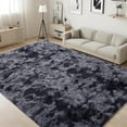 thumbnail image 1 of Alfombra ISEAU 152x244 cm Shaggy Antideslizante Gris Oscuro, 1 of 9