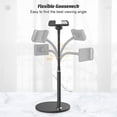 thumbnail image 3 of Cell Phone Stand, Adjustable Height & Angle Phone Holder Gooseneck Flexible Arm Universal Phone Stand for Desk, Aluminum Alloy Desktop Cell Phone Holder Compatible with 3.5"-6.5" Device (Black), 3 of 5