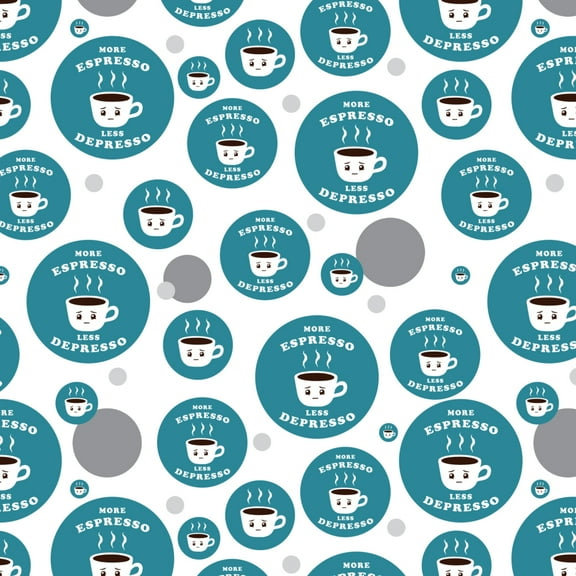 More Espresso Less Depresso Depression Coffee Funny Humor Premium Gift Wrap Wrapping Paper Roll