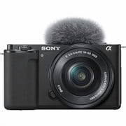 Sony ZV-E10 Mirrorless Camera with 16-50mm Lens, 128GB Memory.43 Wide Angle & 2X Lenses, Case. Tripod, Filters, Hood, Grip,Spare Battery & Charger, Video & Photo Editing Software Kit -Deluxe Bundle