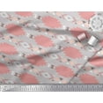 thumbnail image 2 of Soimoi Gray Georgette Viscose Fabric Aztec Geometric Print Fabric by the Yard 42 Inch Wide, 2 of 3