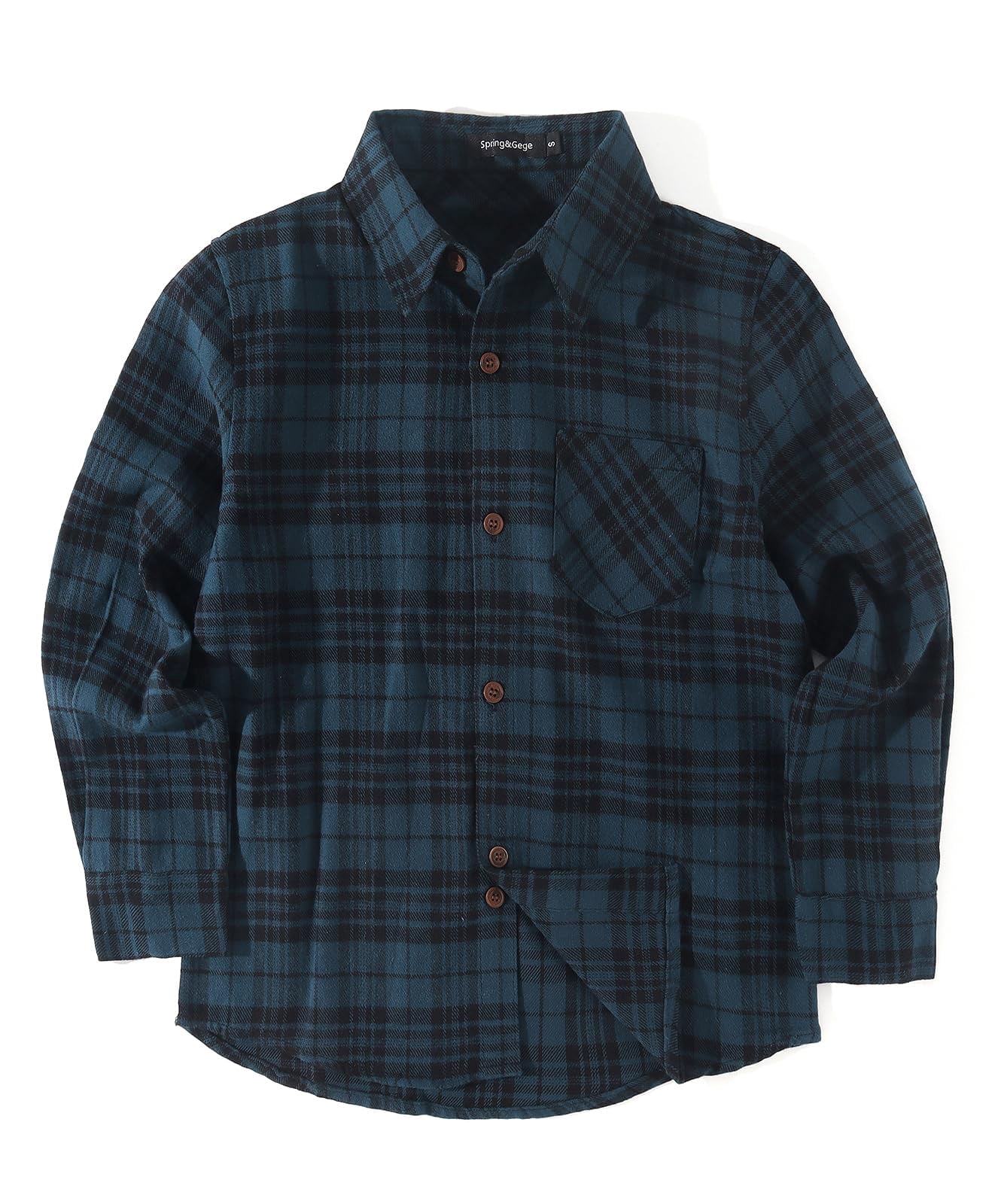 Younger Tree Toddler Boy Flannel Shirt Baby Long Sleeve Hooded Plaid