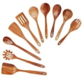 thumbnail image 1 of Juego de utensilios de cocina Mooues Wooden (madera de teca, 10 piezas), 1 of 7