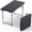 Black, variant on 34" Square Foldable Table with Built in Handle & Steel Legs | Heavy Duty Portable | Perfect for Party, Dining, Wedding, Events, Picnic Indoor, Outdoor, Camping, Utility, Temporary