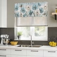 thumbnail image 5 of Spring Floral Valances for Windows, Decorative Rod Pocket Window Valance Curtains, Vintage Tulips Flower Butterfly Retro Wood Blue Short Curtain Drapes for Living Room, 2 Panels, 54" W x 18" L, 5 of 8